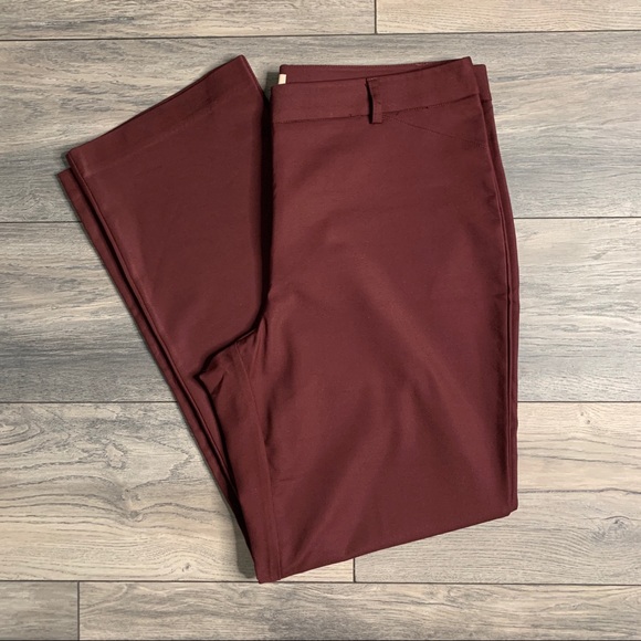 Essentials Sioni Dress Pants Size 10 Maroon/Wine - Picture 7 of 12